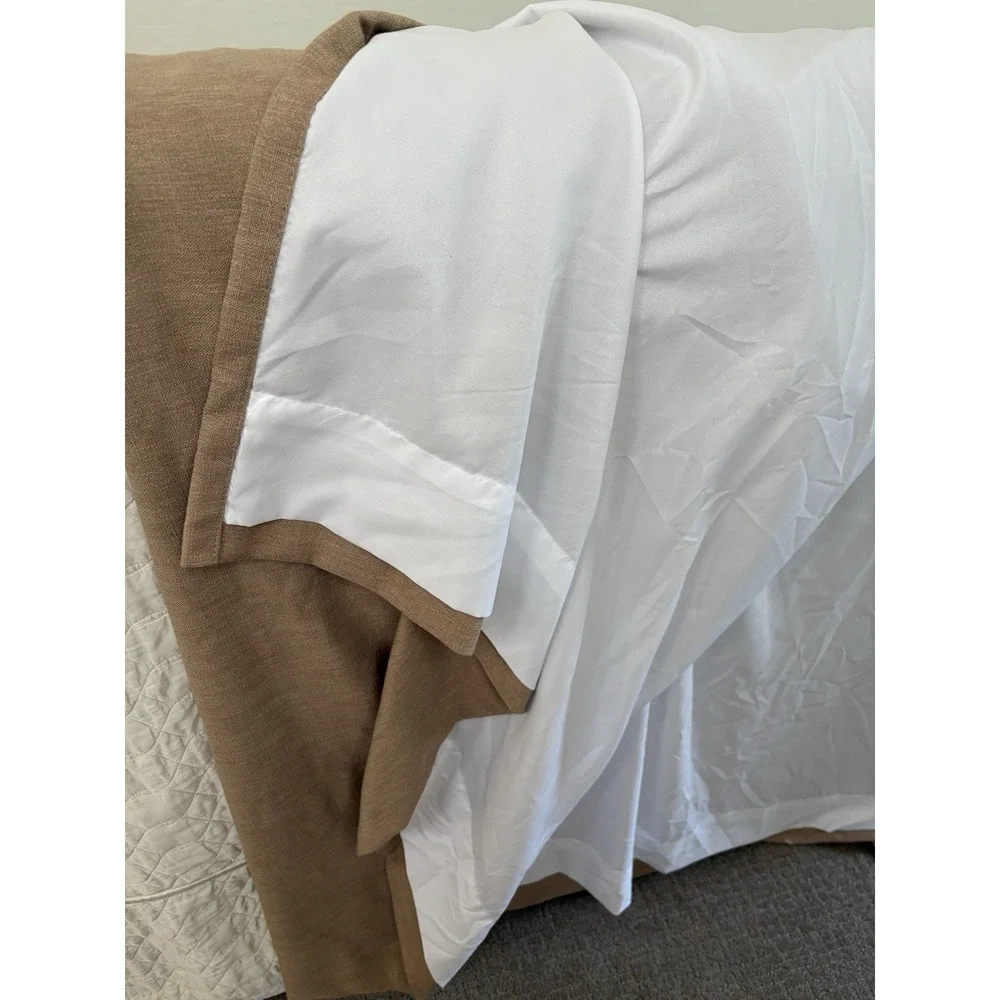 2 Pinch Pleat Drapes 11 pleats brown‎ tan 64